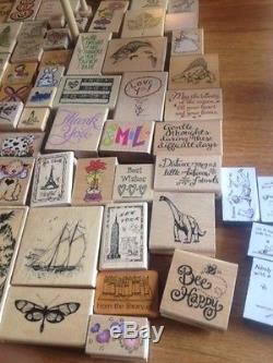 Stampin' Up! - Huge Lot Of More Than 80 Stamp Sets late 1990s Plus Inkpads