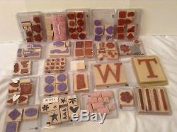 Stampin Up Huge Lot Retired 44 Sets, 261 Stamps Some New Some Used