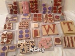 Stampin Up Huge Lot Retired 44 Sets, 261 Stamps Some New Some Used