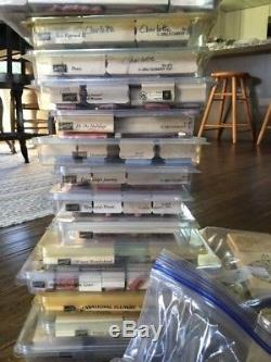 Stampin Up Huge Lot Rubber Stamps With Cases 65+ Sets Ink And Many More Extras