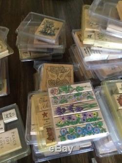 Stampin Up Huge Lot Rubber Stamps With Cases 65+ Sets Ink And Many More Extras