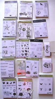 Stampin Up! Huge Lot of rubber stamp sets some with dies 30 sets