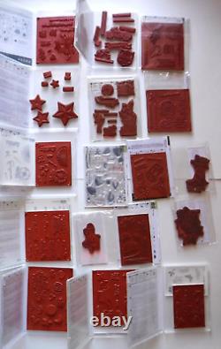 Stampin Up! Huge Lot of rubber stamp sets some with dies 30 sets