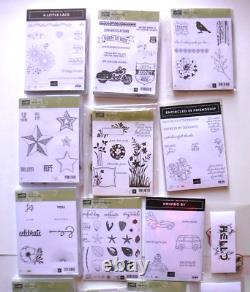 Stampin Up! Huge Lot of rubber stamp sets some with dies 30 sets