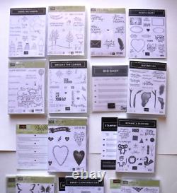 Stampin Up! Huge Lot of rubber stamp sets some with dies 30 sets