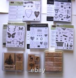 Stampin Up! Huge Lot of rubber stamp sets some with dies 30 sets