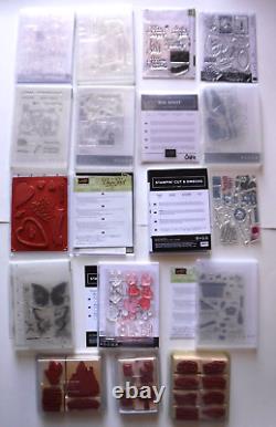 Stampin Up! Huge Lot of rubber stamp sets some with dies 30 sets