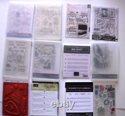 Stampin Up! Huge Lot of rubber stamp sets some with dies 30 sets