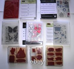 Stampin Up! Huge Lot of rubber stamp sets some with dies 30 sets