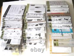 Stampin Up! Huge Lot of rubber stamps, dies and DSP paper 48 sets