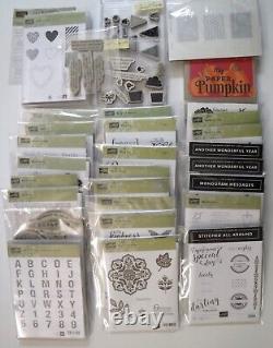 Stampin Up! Huge Lot of rubber stamps, dies and DSP paper 48 sets