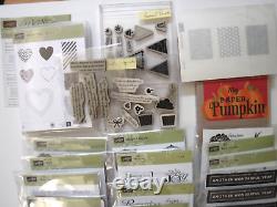 Stampin Up! Huge Lot of rubber stamps, dies and DSP paper 48 sets