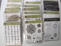 Stampin Up! Huge Lot of rubber stamps, dies and DSP paper 48 sets