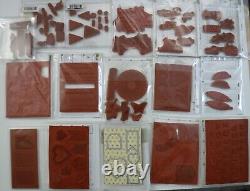 Stampin Up! Huge Lot of rubber stamps, dies and DSP paper 48 sets