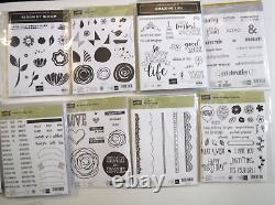 Stampin Up! Huge Lot of rubber stamps, dies and DSP paper 48 sets