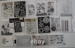 Stampin Up! Huge Lot of rubber stamps, dies and DSP paper 48 sets