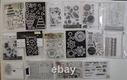 Stampin Up! Huge Lot of rubber stamps, dies and DSP paper 48 sets