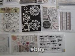 Stampin Up! Huge Lot of rubber stamps, dies and DSP paper 48 sets