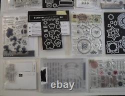 Stampin Up! Huge Lot of rubber stamps, dies and DSP paper 48 sets