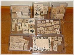 Stampin Up Huge Rubber Stamp Lot Retired Sets 354 Stamps + FREE GIFTS @@