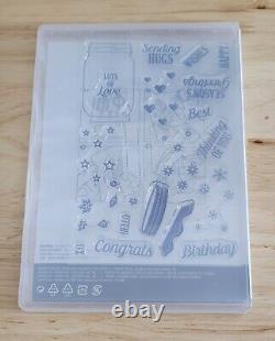 Stampin Up JAR OF FLOWERS-LOTS TO CELEBRATE Stamp Set With Coordinating Punch
