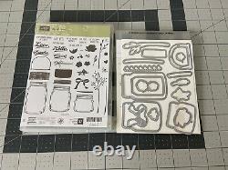 Stampin Up JAR OF LOVE stamp set & EVERYDAY JARS dies / only a couple used EUC