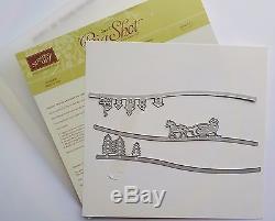 Stampin Up Jingle All The Way Set & Sleigh Ride Edgelits Dies Christmas Card #7B