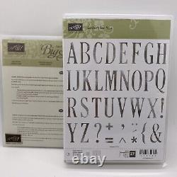Stampin Up LARGE LETTERS DIES & LETTERS FOR YOU Stamp Set Photo Polymer Thinlits