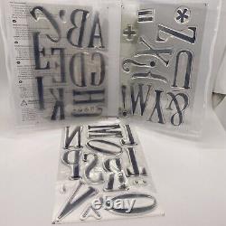 Stampin Up LARGE LETTERS DIES & LETTERS FOR YOU Stamp Set Photo Polymer Thinlits