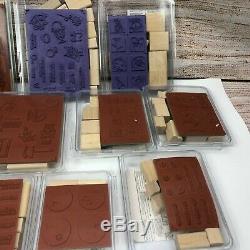 Stampin' Up LARGE LOT Mixed Occassion Spring Easter-17 wood stamp sets UNUSED
