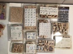 Stampin Up LARGE Lot 30 Sets Stamps Holiday Christmas Decorative Alphabet