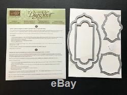 Stampin Up! LAYERED LABELS CM Stamp Set + Apothecary Accents Framelits Brand New