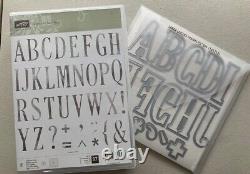 Stampin' Up! LETTERS FOR YOU Stamp Set & LARGE LETTERS Dies Gently Used