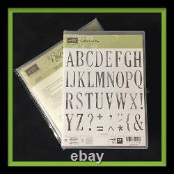 Stampin' Up! LETTERS FOR YOU Stamp Set & LARGE LETTERS Dies NEW #260