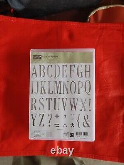Stampin' Up! LETTERS FOR YOU Stamp Set & large Letters Dies Gently Used