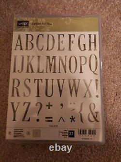 Stampin' Up! LETTERS FOR YOU Stamp Set & large Letters Dies Gently Used