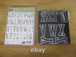 Stampin' Up! LETTERS FOR YOU Stamp Set & large Letters Dies Not Used