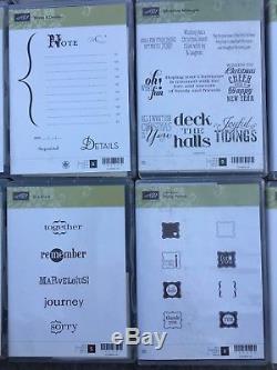 Stampin Up! LOT of 15 ADORABLE Sets! Words! Quotes! Seasonal! Pennants! Words