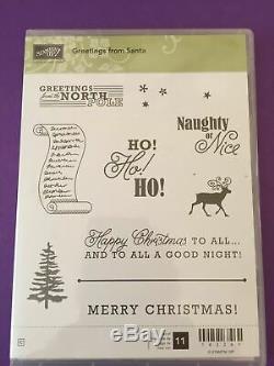 Stampin' Up! LOT of 15 Stamp Sets GREETINGS FROM SANTA CHRISTMAS RIBBON COURAGE