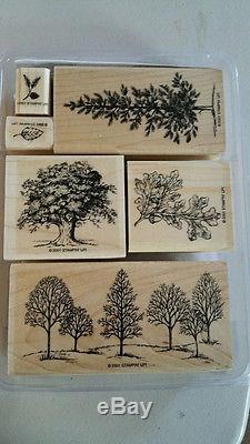 Stampin Up LOVELY AS A TREE (used) Wood WithDIES BY DAVE newMounted Stamp Set