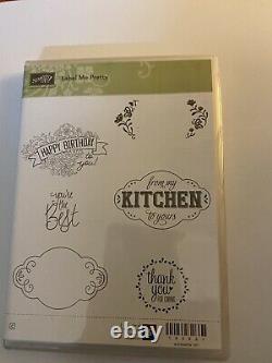 Stampin Up! Label Me Pretty Rubber Stamp Set. Used 2 Stamps Once