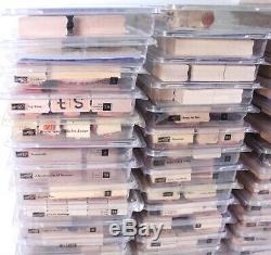 Stampin Up Large Lot Of Rubber Stamps 68 Sets Not All Are Complete