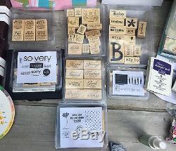 Stampin Up Large Lot Stamp Sets, Ink Pads, Rollagraphs, Cards, Markers & More
