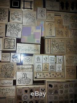 Stampin Up Large Lot Stamps Sets All Occasions Many Unused / Retired sayings EUC