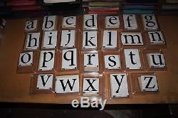 Stampin' Up! Large Monogram Lower Case Alphabet Letters Complete Set, NEW