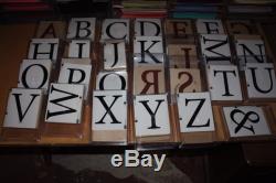 Stampin' Up! Large Monogram Upper Case Alphabet Complete Set, Mostly NEW