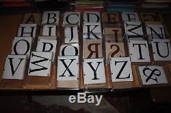 Stampin' Up! Large Monogram Upper Case Alphabet Letters Complete Set, Mostly NEW