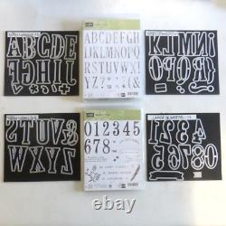 Stampin' Up Letters For You & Number of Years Stamp Sets w Matching Large Dies