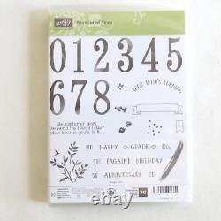 Stampin' Up Letters For You & Number of Years Stamp Sets w Matching Large Dies