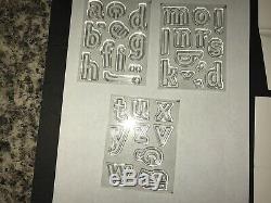Stampin Up! Lined Alphabet Stamp Set And Dies